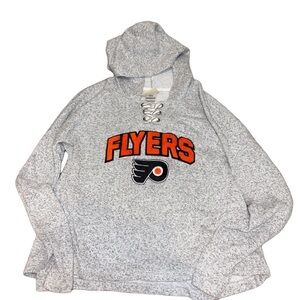 NHL Philadelphia Flyers Girls Hooded Embroidered Pull Over Size Medium 10/12